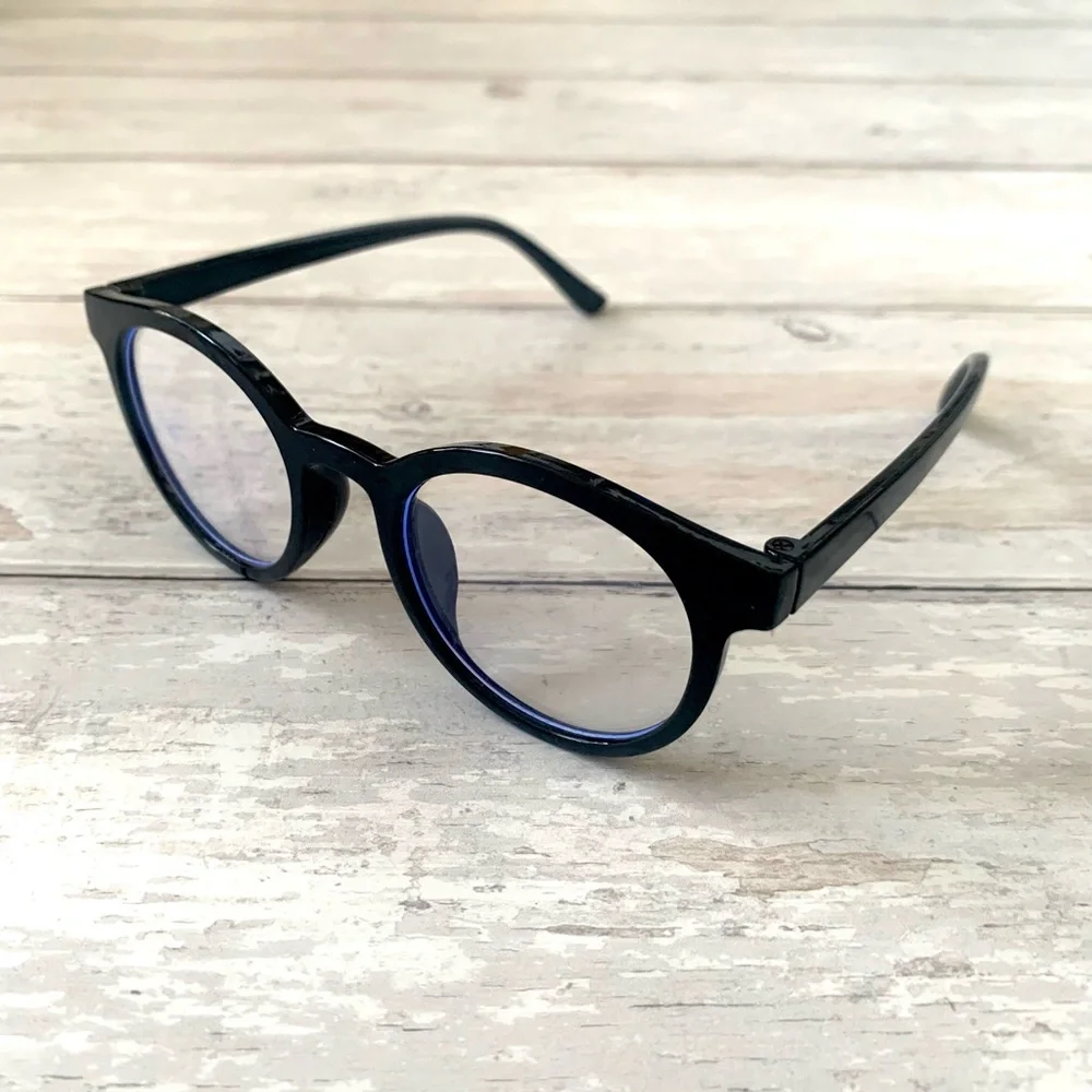 Kids Bluelight Blocking Anti-Eye Strain Computer Glasses Blue Light Black NEW